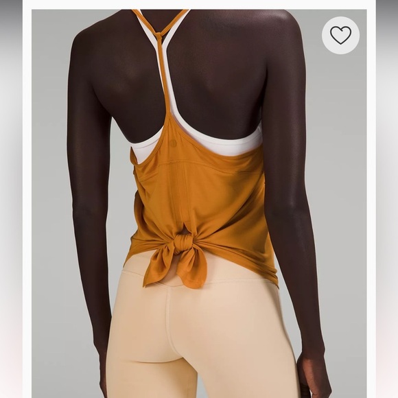 Lululemon Modal-Silk Yoga Tank Top Sz 2 Bronze Green 31 - Picture 3 of 6